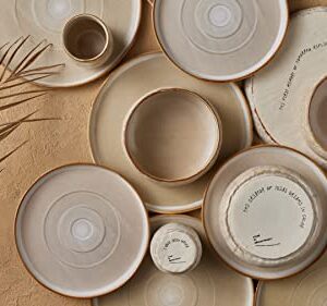 Stone by Mercer Project SHOSAI Stoneware 16-Piece Dinnerware Set, Sand