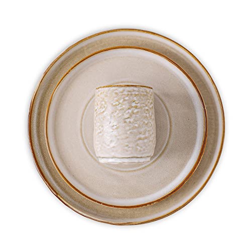 Stone by Mercer Project SHOSAI Stoneware 16-Piece Dinnerware Set, Sand