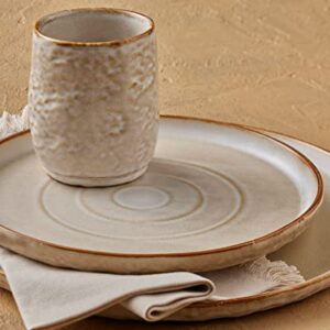 Stone by Mercer Project SHOSAI Stoneware 16-Piece Dinnerware Set, Sand