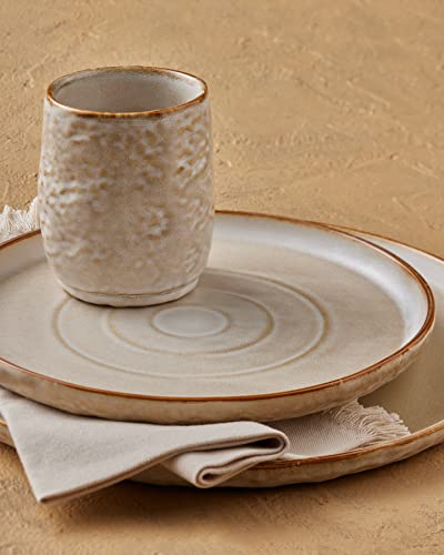 Stone by Mercer Project SHOSAI Stoneware 16-Piece Dinnerware Set, Sand