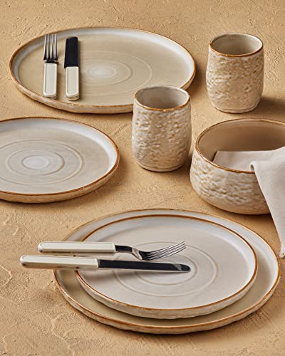 Stone by Mercer Project SHOSAI Stoneware 16-Piece Dinnerware Set, Sand