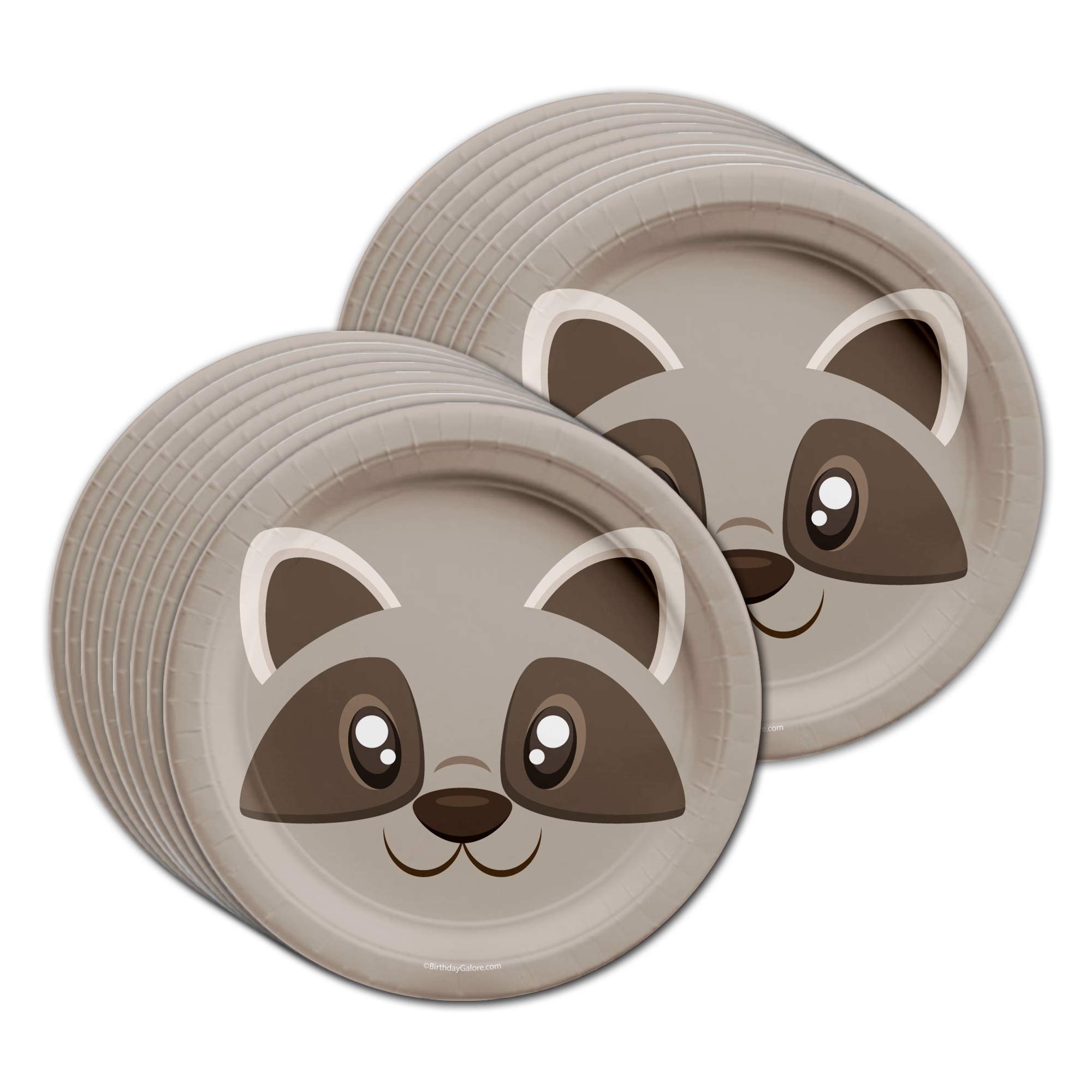 Raccoon Birthday Party Supplies Set Plates Napkins Cups Tableware Kit for 16