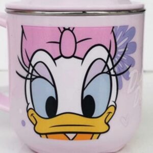 Everyday Delights Disney Daisy Duck ABS Stainless Steel Cup with Lid, 250ml, Pink
