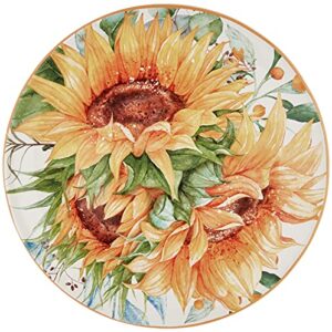 Certified International Sunflower Fields 9" Salad/Dessert Plates, Multi Colored, Medium, Set of 4