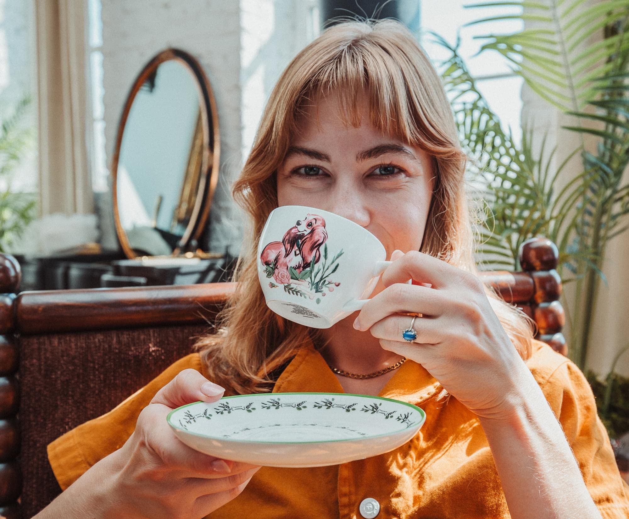 Disney Lady and the Tramp Bone China Teacup and Saucer | Set of 2