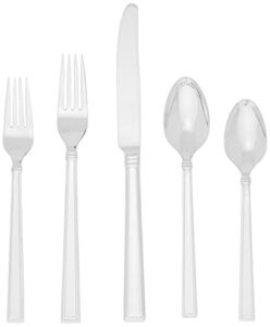 lenox bratton 65-piece flatware set, 9.85 lb, metallic