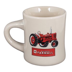 farmall stoneware diner mug (white - red tractor)