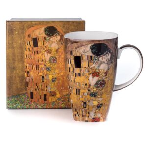 mcintosh gustav klimt the kiss fine bone china (19.6 oz) grande mug in matching gift box