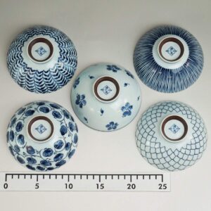 Saikai Touki Saikai Pottery Traiditional Japanese Rice Bowls (5 Bowls Set) 31623 from Japan (One Pack)