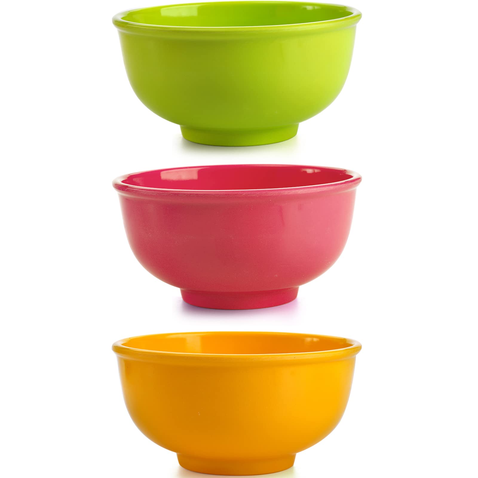 DEAYOU 9 Pack Melamine Bowls, 28 Oz Unbreakable Large Cereal Soup Salad Bowl, 6" Reusable Mixing and Serving Bowls for Party, Colorful Snack Bowls for Children, Chip-Resistant, Dishwasher Safe