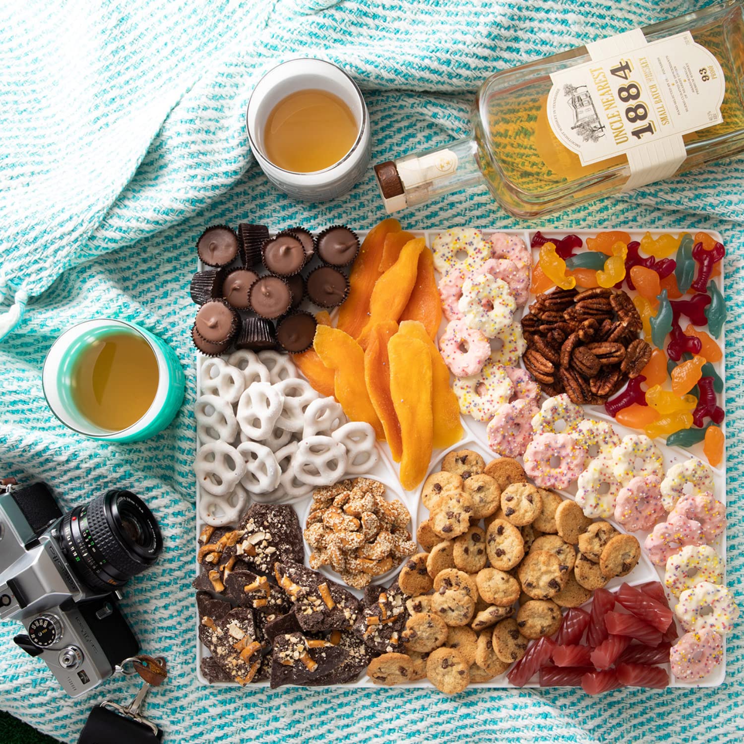 Goverre Charcuterie Board | Charcuterie-Made Easy 10 Easy to fill Sections w/Recipe Cards. Perfect Layout Every Time. Make Hostessing Look Easy, Beautiful & Effortless.