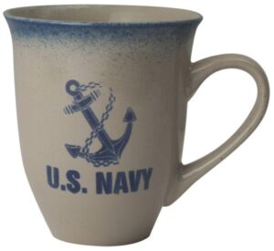 u.s. navy anchor logo 16oz cream latte coffee mug