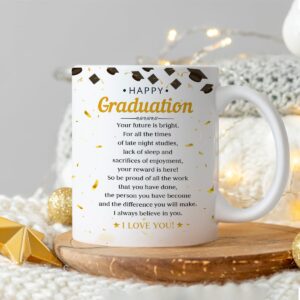 winorax Graduation Gifts Class of 2024 Personalized Graduation Coffee Mug With 11oz 15oz Travel Coffee Mugs Master Degree College Grad Congratulations Keepsake For Senior High School Student