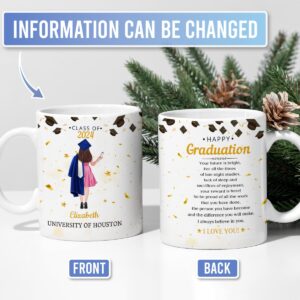 winorax Graduation Gifts Class of 2024 Personalized Graduation Coffee Mug With 11oz 15oz Travel Coffee Mugs Master Degree College Grad Congratulations Keepsake For Senior High School Student