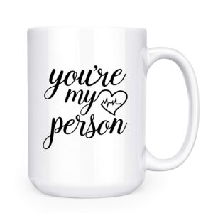 you're my person - best friend bestie - 15oz deluxe double-sided coffee tea mug