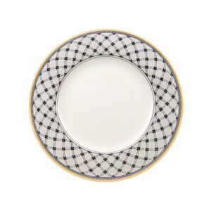 villeroy & boch audun promenade dinner plate, 10.5 in, white/gray/yellow