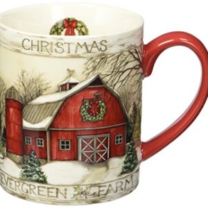 Lang Evergreen Farm 14 oz. Mug by Susan Winget (10995021098), 1 Count (Pack of 1), Multicolored