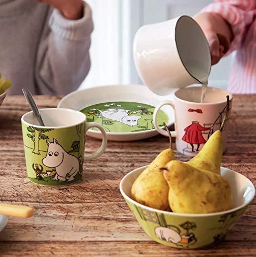 Iittala NEW SUMMER DESIGN: Arabia Ceramic Moomin Mug Cup 10.14 fl oz - Moomintroll Green Grass