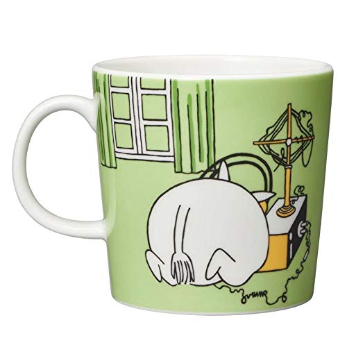 Iittala NEW SUMMER DESIGN: Arabia Ceramic Moomin Mug Cup 10.14 fl oz - Moomintroll Green Grass