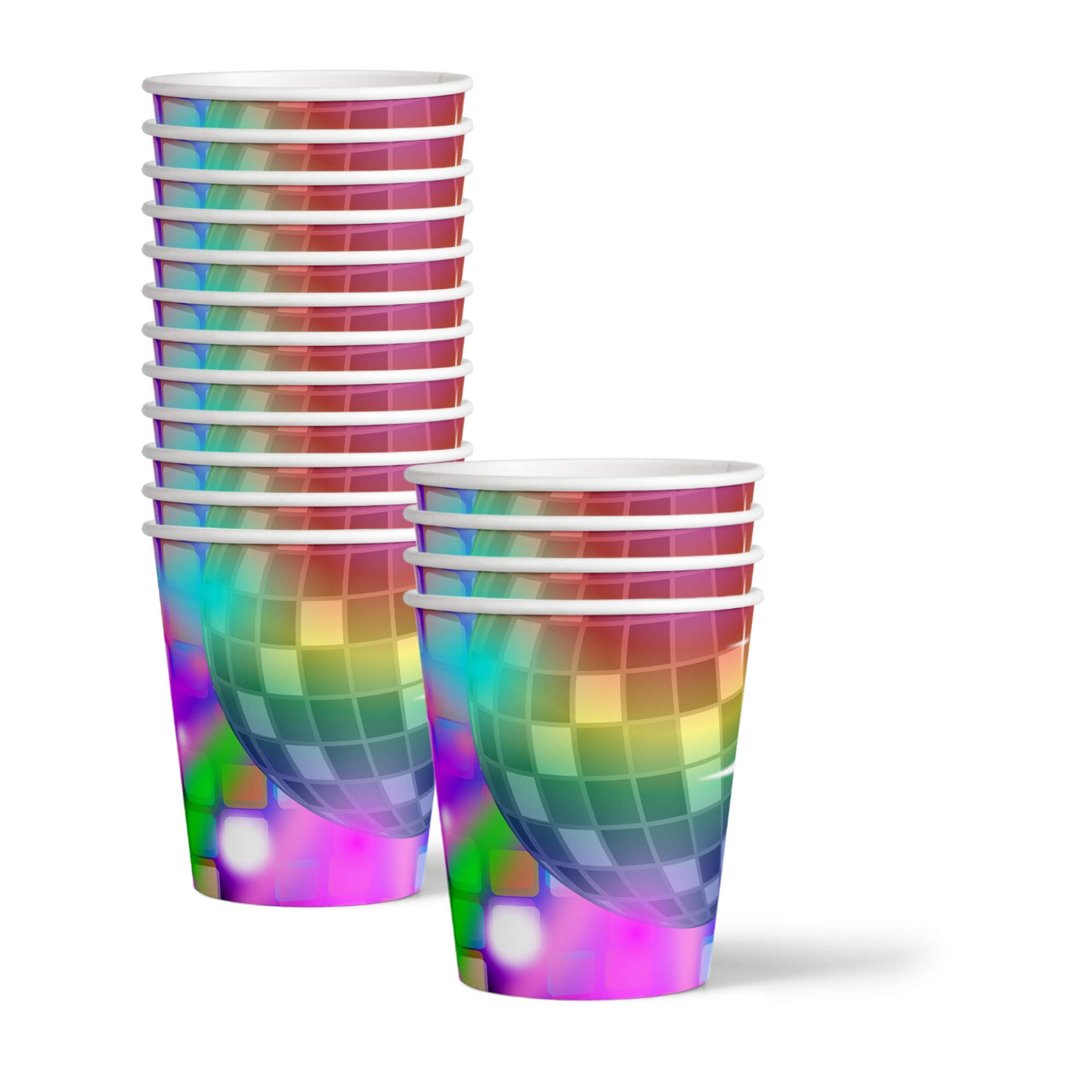 Disco Birthday Party Supplies Set Plates Napkins Cups Tableware Kit for 16