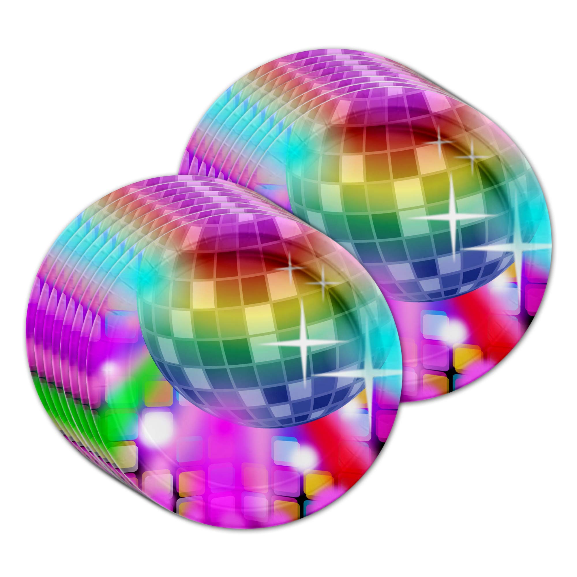 Disco Birthday Party Supplies Set Plates Napkins Cups Tableware Kit for 16