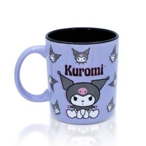 toynk sanrio hello kitty and friends kuromi purple ceramic mug | holds 20 ounces