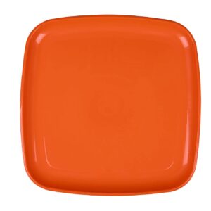 Mintra Home Reusable Plastic Plates (Orange, Square Serving Plate 2pk (14in))