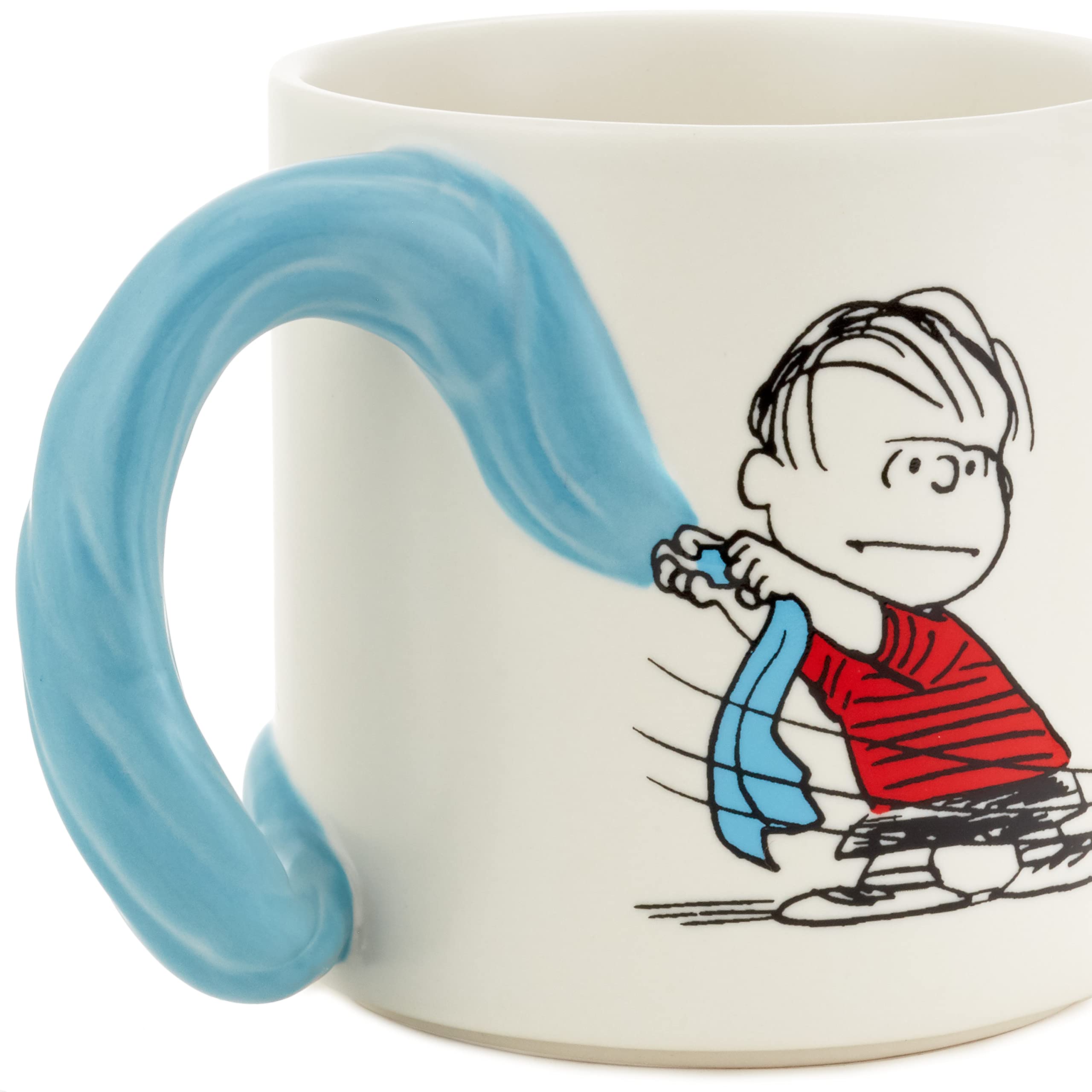 Hallmark Peanuts Linus and Snoopy Coffee Mug (Dimensional Blanket) 17 oz., Gifts for Moms, Dad, Teacher, Boss