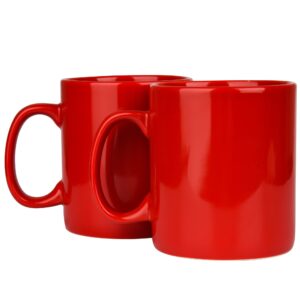 bycnzb 30oz super large ceramic coffee mugs large handles set of 2 (red)