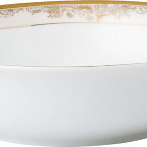 Lorren Home Trends 57 Piece 'Chloe' Bone China Dinnerware Set (Service for 8 People), Gold