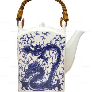 Happy Sales Japanese Porcelain Tea Set Imperial Dragon Blue