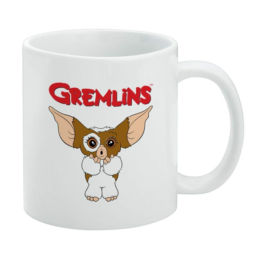 GRAPHICS & MORE Gremlins Gizmo Logo Ceramic Coffee Mug, Novelty Gift Mugs for Coffee, Tea and Hot Drinks, 11oz, White