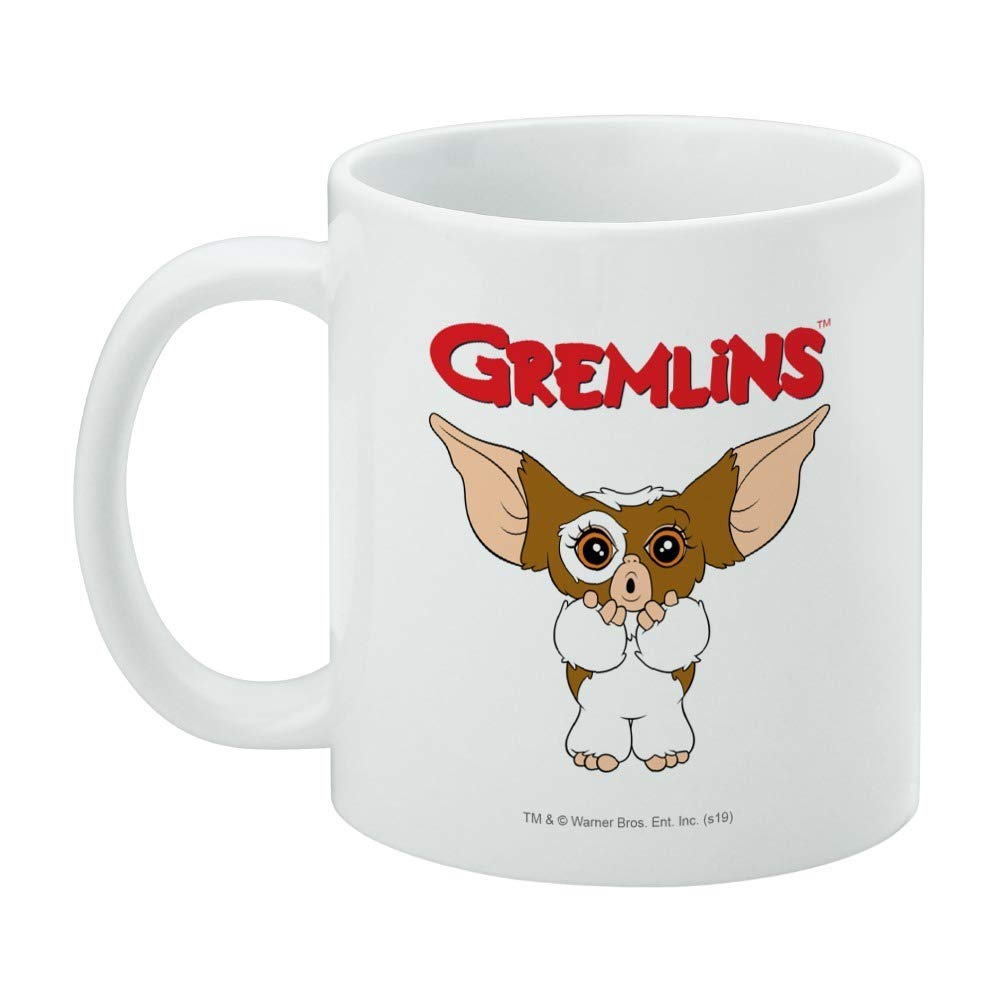 GRAPHICS & MORE Gremlins Gizmo Logo Ceramic Coffee Mug, Novelty Gift Mugs for Coffee, Tea and Hot Drinks, 11oz, White