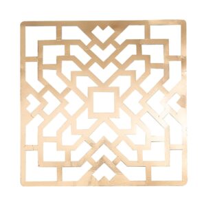 gold laser-cut square chargers – 24 ct.