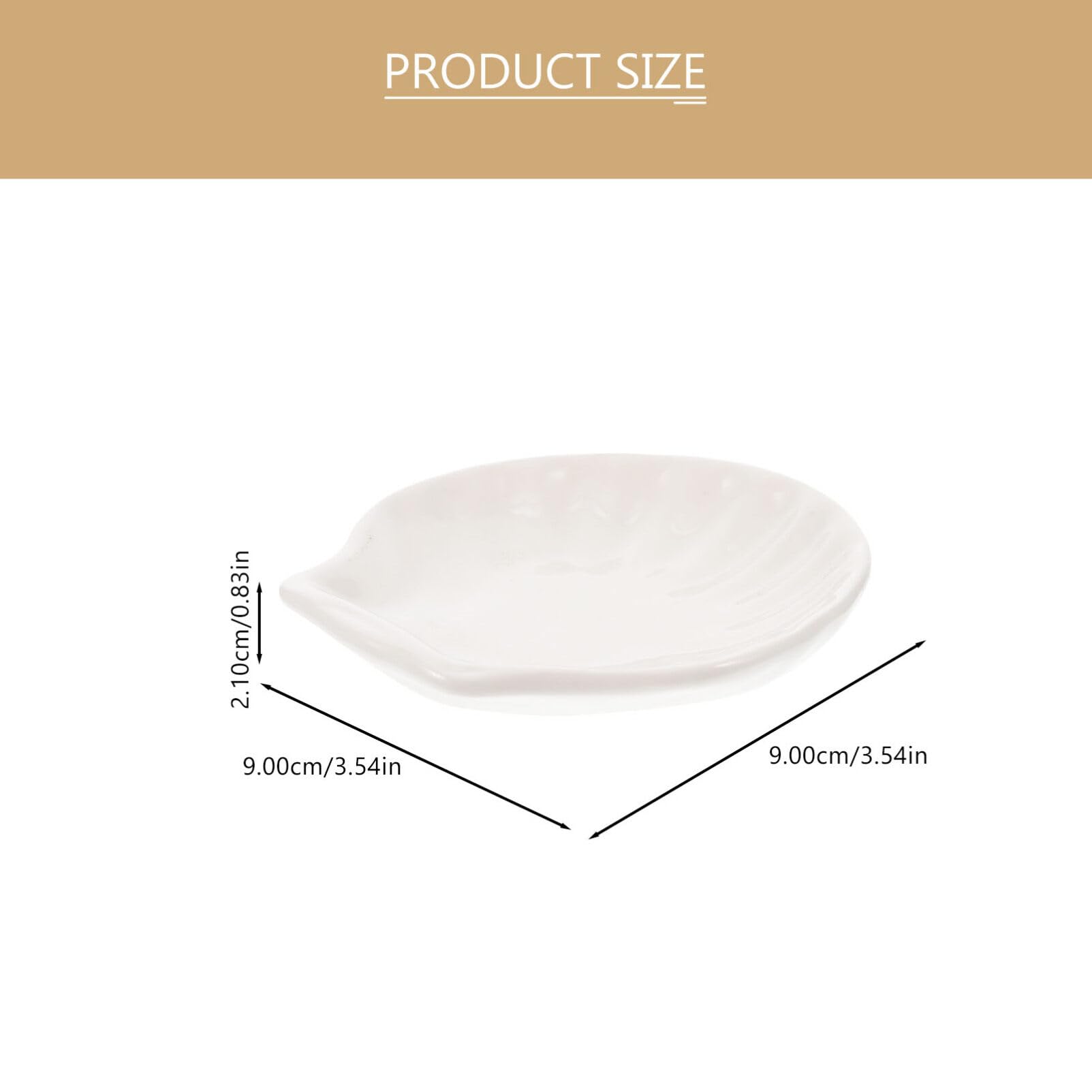 Hemoton 6Pcs Ceramic Sauce Dish Sea Shell Shaped Seasoning Dishes Sushi Dipping Bowl Appetizer Plates Ceramic Serving Individual Condiment for Home Kicthen 4inch