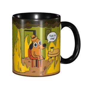 pootry this is fine dog mugs funny coffee mug can be used to decorate the table. it's a good gift for men and women are good choices for drinking water at home and office,11 ounce
