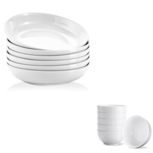 yedio porcelain bowls set and pasta bowls bundle