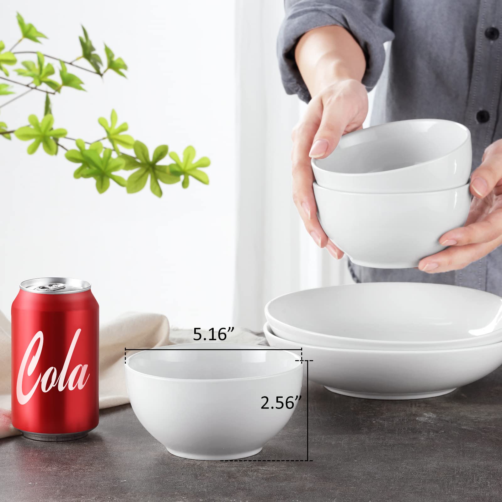 Yedio Porcelain Bowls Set and Pasta Bowls Bundle