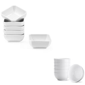 yedio porcelain bowls set and porcelain square bowl bundle