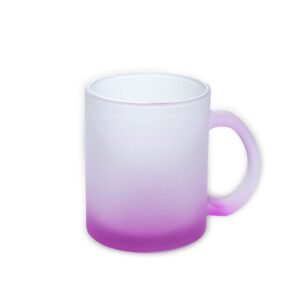 MR.R 11oz Set of 6 Sublimation Blanks Frosted Purple Glass Mug,Coffee Mugs with Handle for Heat Thermal Coating Transfer