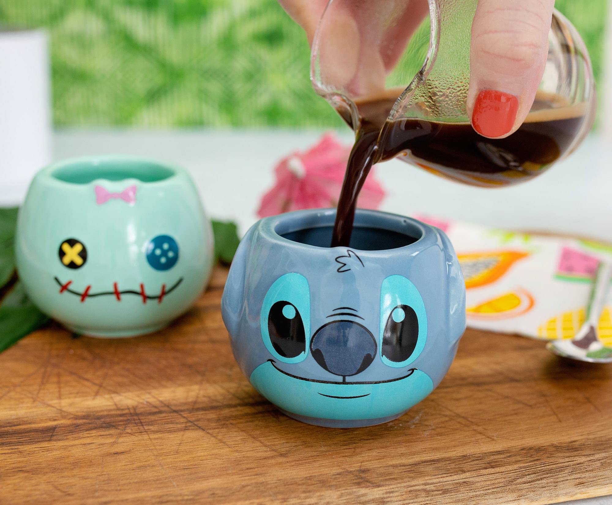 Disney Lilo & Stitch Scrump and Stitch Sculpted Ceramic Mini Mugs | Set of 2