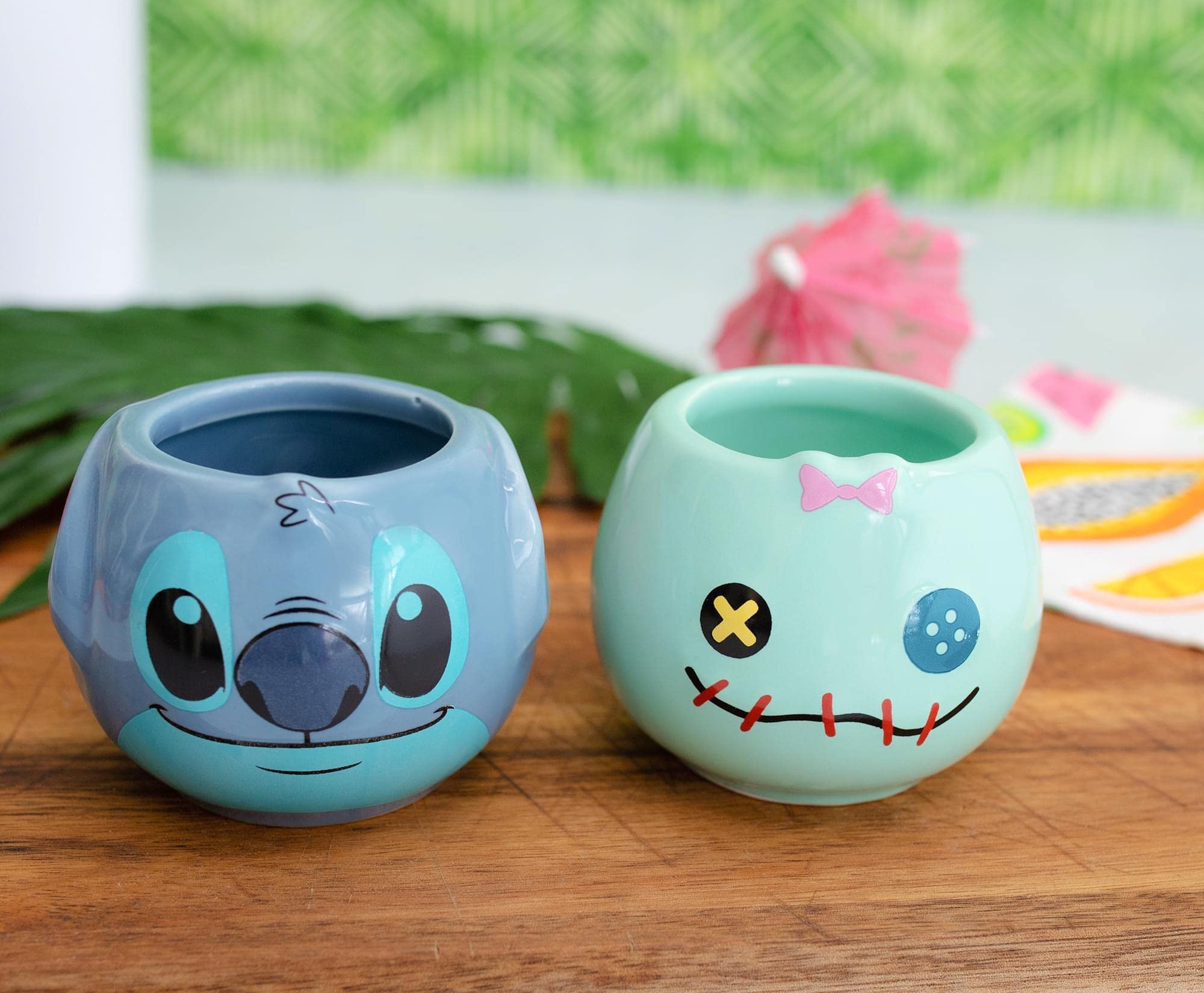 Disney Lilo & Stitch Scrump and Stitch Sculpted Ceramic Mini Mugs | Set of 2