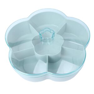 1pc snack storage box containers with lids divided serving tray fruits serving container nut trays home snack tray divided fruit candy flowers (polystyrene) to rotate food box