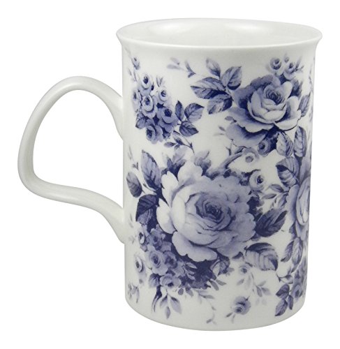 Roy Kirkham Blue Rose English Chintz Coffee or Tea Mug Fine Bone China