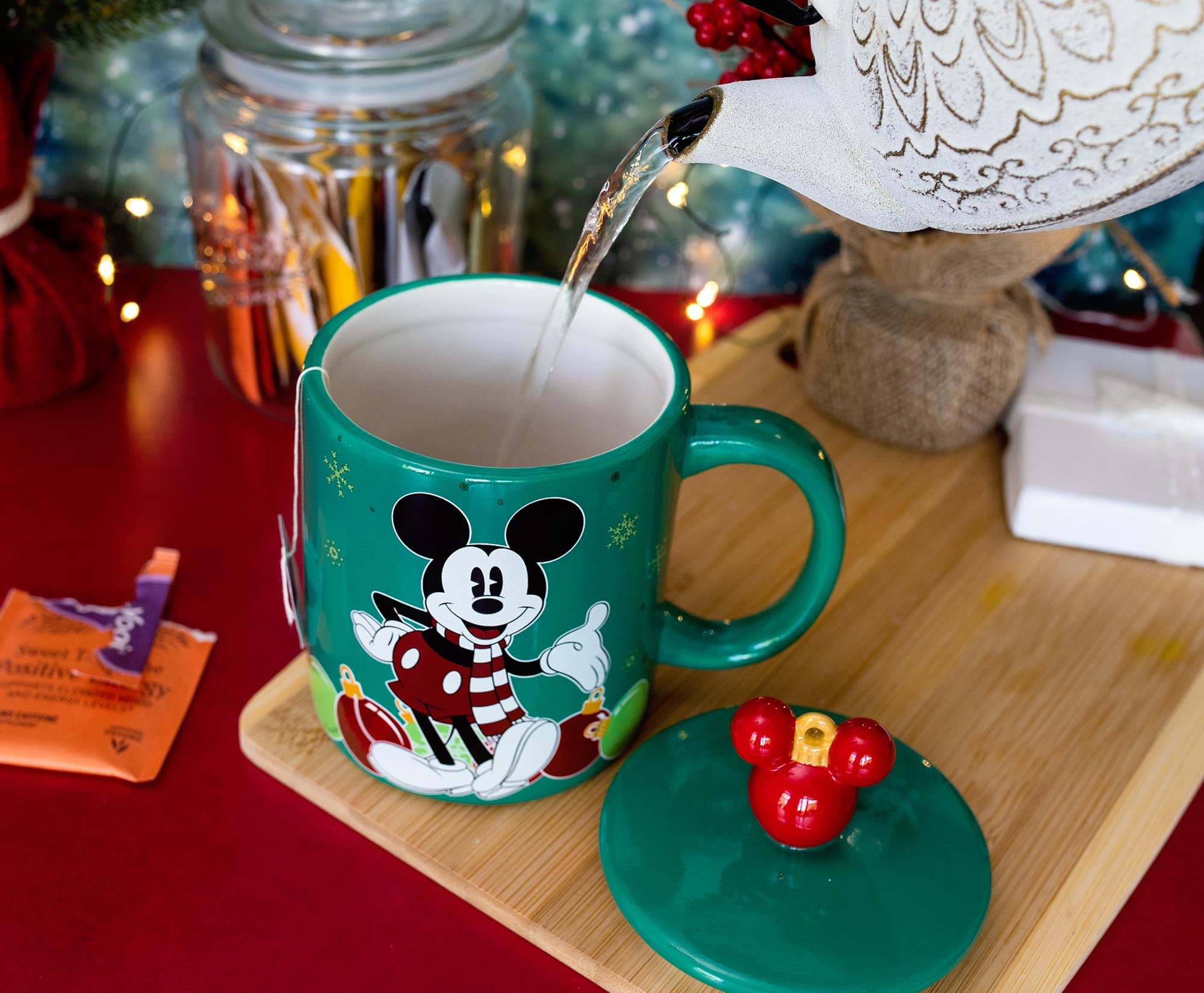 Disney Mickey Mouse Holiday Ornaments Ceramic Mug | Holds 18 Ounces