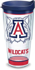 tervis made in usa double walled university of arizona wildcats insulated tumbler cup keeps drinks cold & hot, 24oz, tradition