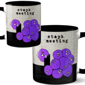 Staff Staph Meeting Lab Mug by Pithitude - One Single 11oz. Black Cup