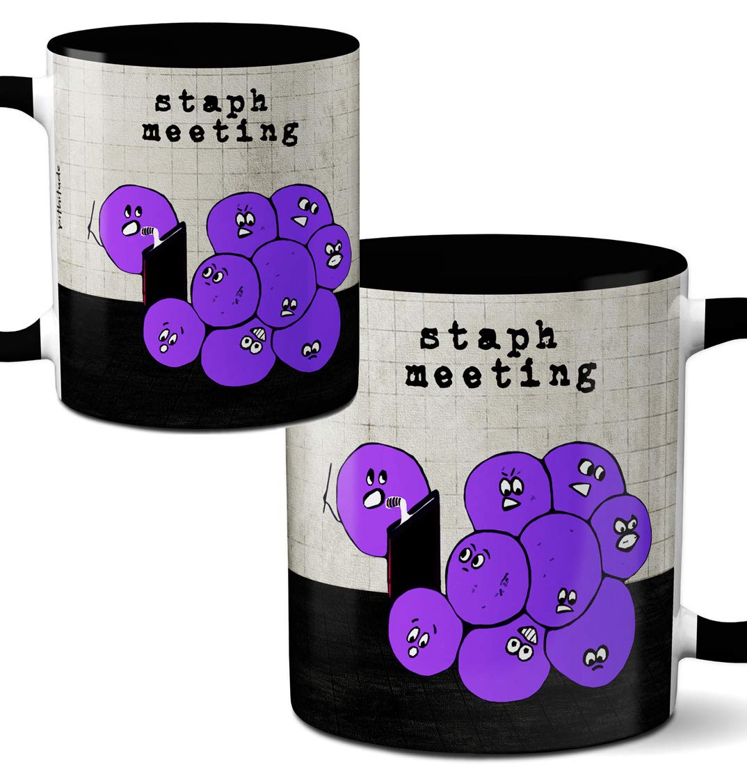 Staff Staph Meeting Lab Mug by Pithitude - One Single 11oz. Black Cup