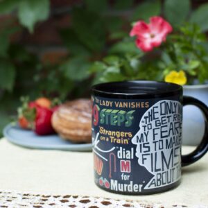 Heat Changing Alfred Hitchcock Movie Titles Mug - Add Coffee and His Most Famous Films Appear