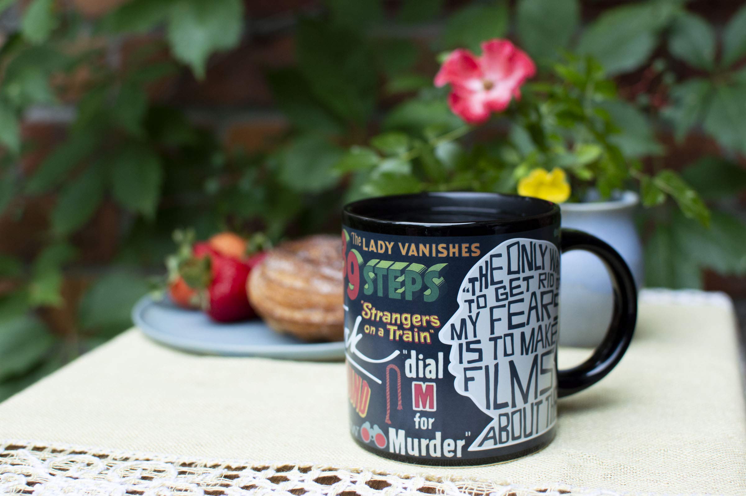 Heat Changing Alfred Hitchcock Movie Titles Mug - Add Coffee and His Most Famous Films Appear